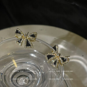 Crystal Bow Stud Earrings