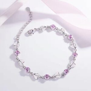Heart Shape Plating Inlay Zircon Bracelets