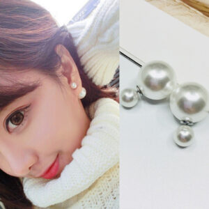 Silver Plated Pearl Stud Earring