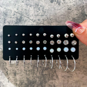 Artificial Stones And Pearls Studded Circular Studs